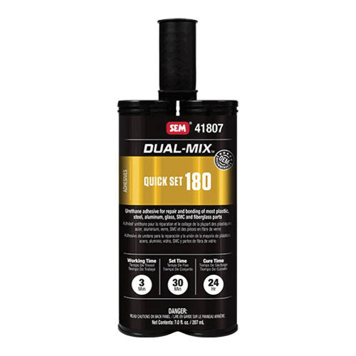 SEM Dual-Mix Quick Set 180 2-Component Urethane Adhesive 7 oz Black Cartridge - Part 41807