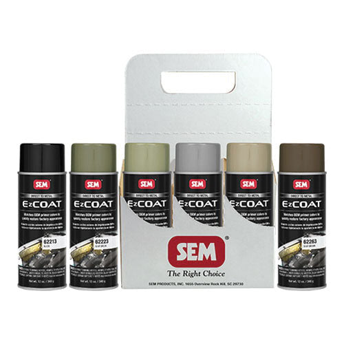 SEM EZ Coat Direct-To-Metal Coating 62209, 6 to 12 oz Assortment Matching Factory Primer and E-Coat