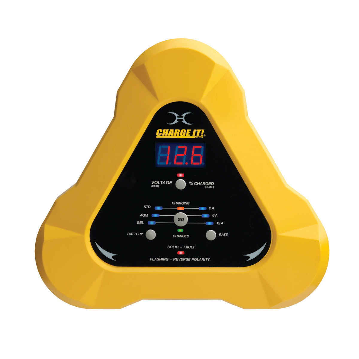 Solar 4512 Booster Pac Smart Charger, 12A Fast / 6A Medium / 2A Low Rates, Digital Display and