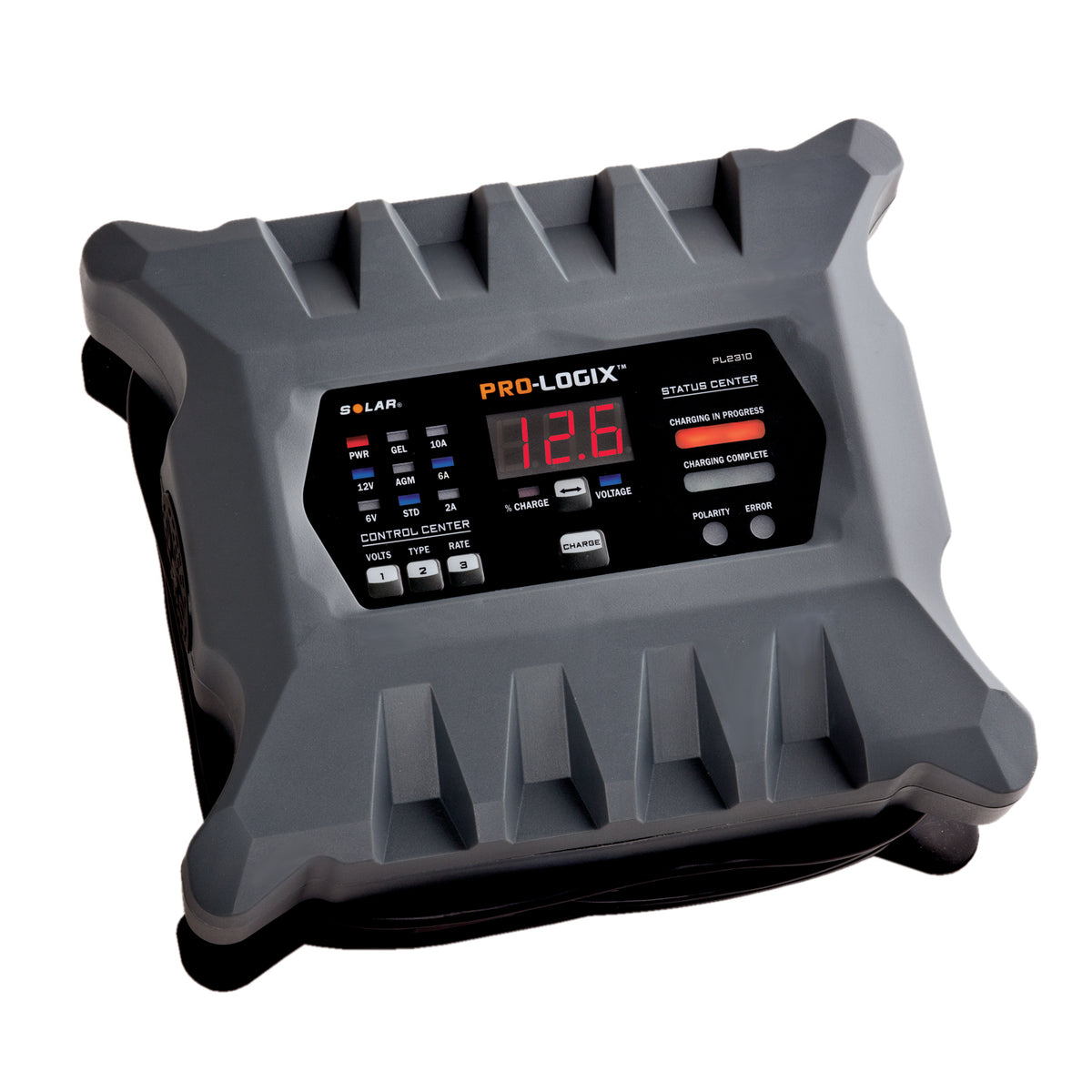 Solar PL2310 Intelligent Battery Charger/Maintainer 10/6/2 A Multi-Phase, Auto-Start, Reverse