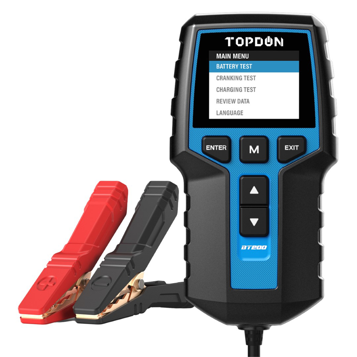 Topdon BT200 12V Battery & System Tester - Plug-and-Play with Accurate CCA Display