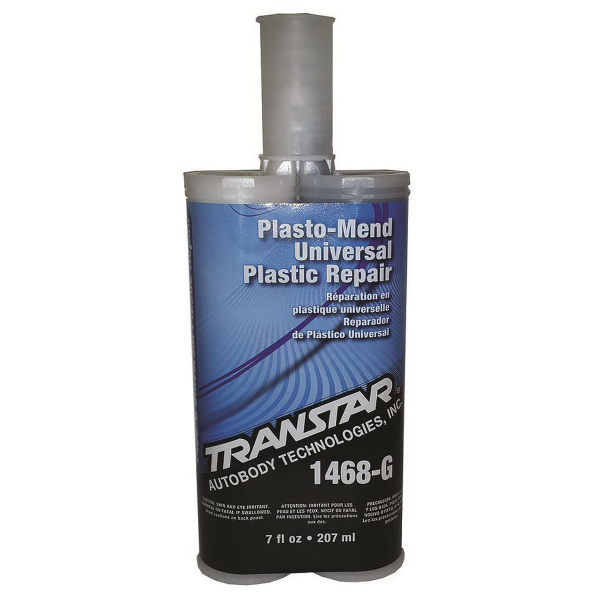 Transtar Autobody Technology 1468-G Plasto-Mend Universal Plastic Repair, 7 fl-oz Bottle, Black, Liq