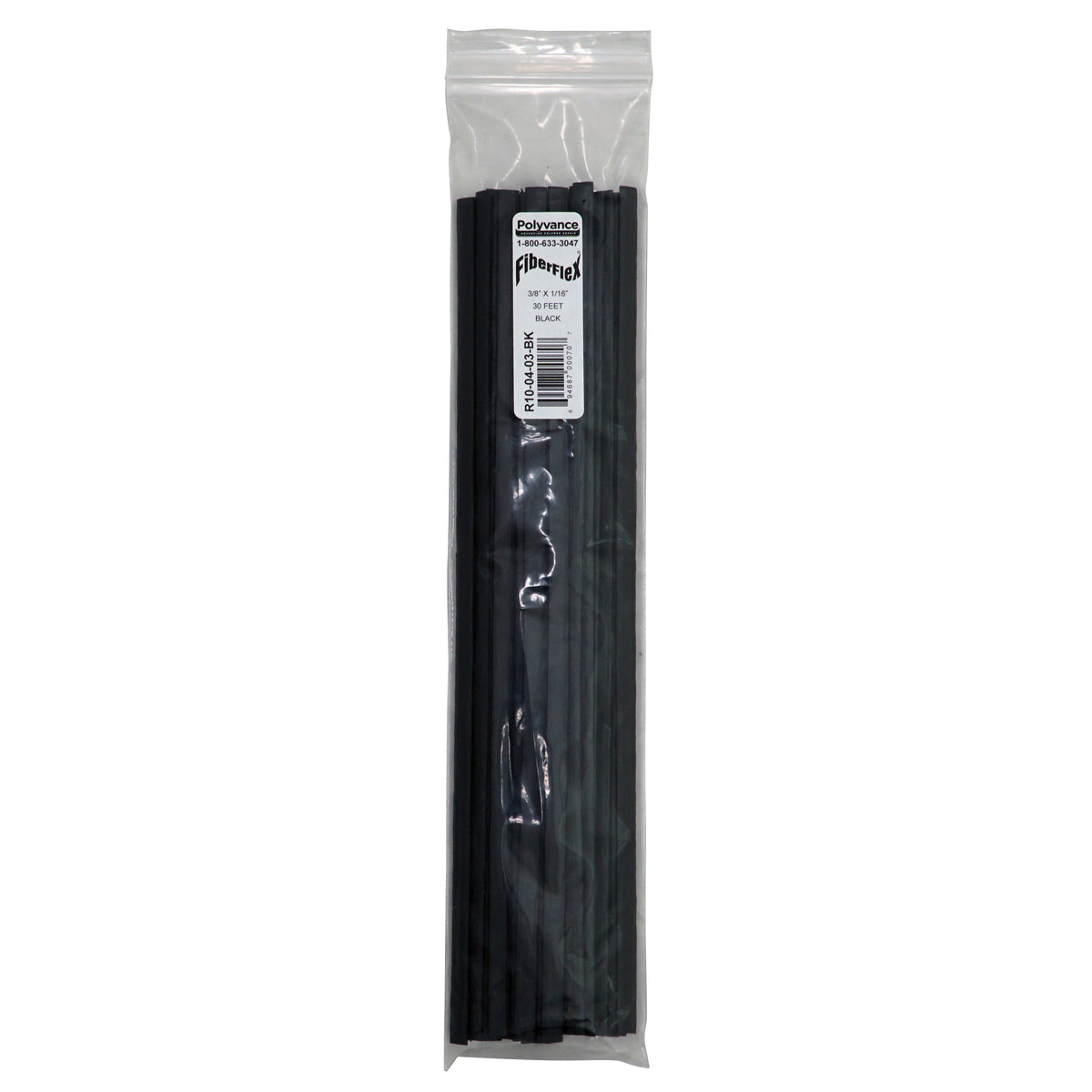 Polyvance FiberFlex Welding Rod R10-04-03-BK Black 3/8 in Width, 12 in Length, 30 ft Pack