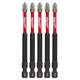 Milwaukee SHOCKWAVE 3-1/2 in. Impact Phillips #2 Power Bits - 5 Pack