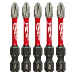 Milwaukee SHOCKWAVE 2 in. Impact Phillips #2 Power Bits - 5 Pack