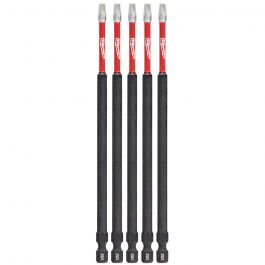 Milwaukee 6 in. Square Recessed #2 SHOCKWAVE Power Bit - 5 Pack