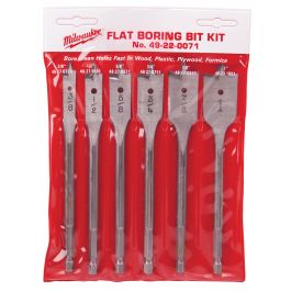 Milwaukee 6 Piece Universal Flat Boring Bit Kit