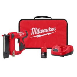Milwaukee M12 12 Volt Lithium-Ion Cordless 23 Gauge Pin Nailer Kit