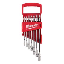 Milwaukee Ratcheting Combination Wrench Set - SAE - 7 Piece