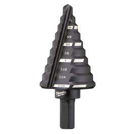 Milwaukee 1/4 in. - 1-3/8 in. x 1/8 in. #5 Step Drill Bit