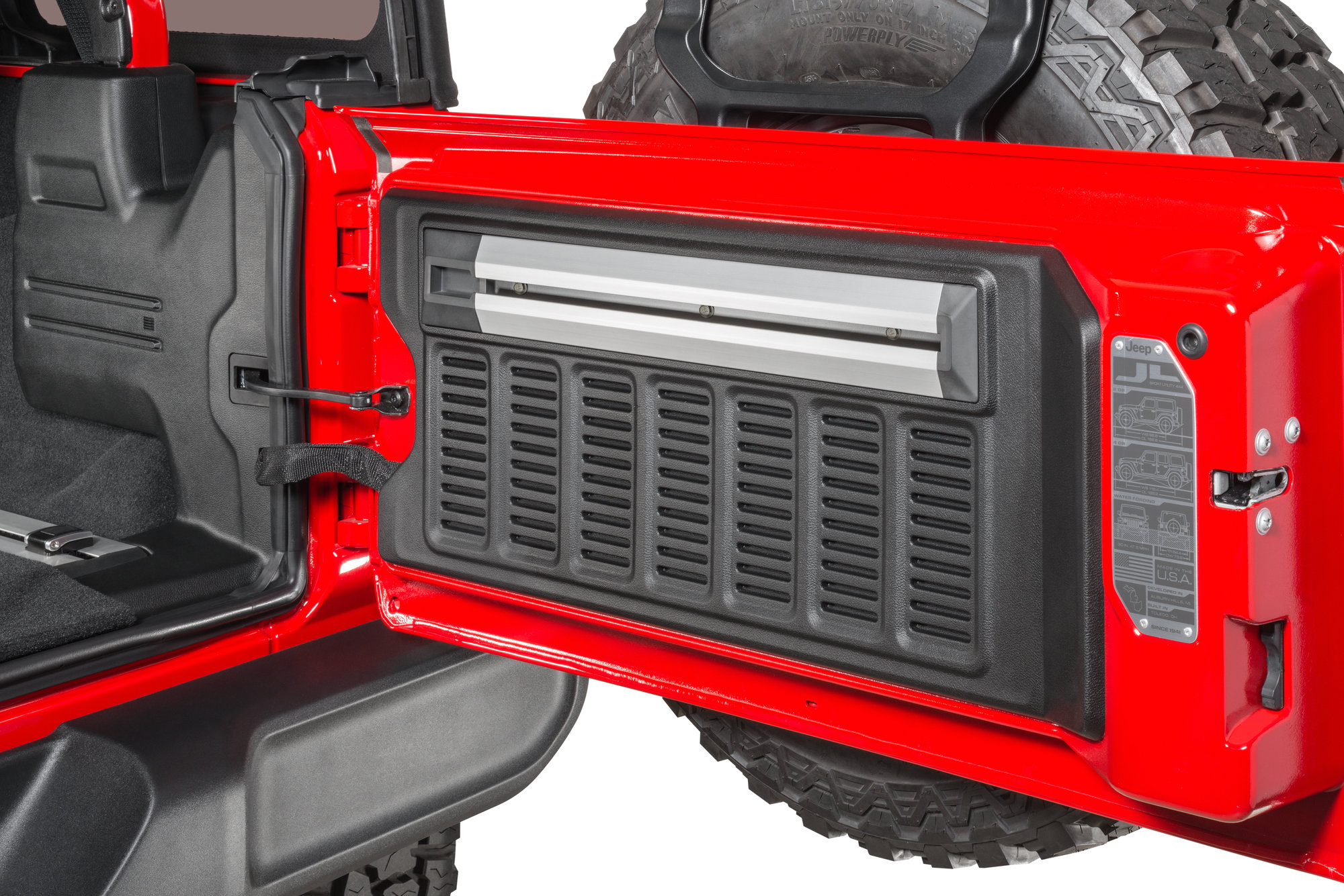 Mopar 68419013AB Tailgate Cargo Trail Railfor 2018-26 Jeep Wrangler JL