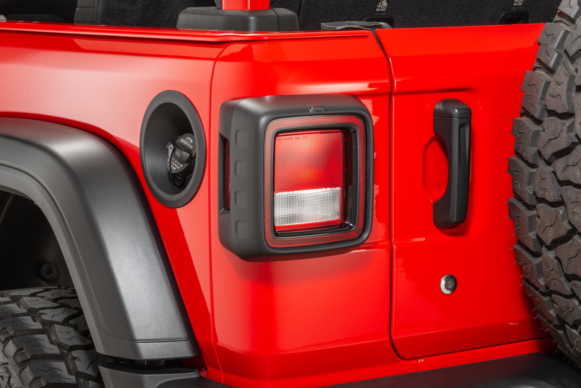 Mopar 82215130AB Tail Light Guards for 18-26 Jeep Wrangler JL with Factory Halogen Taillights