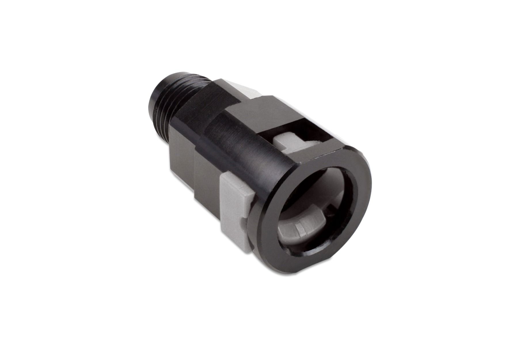 RaceFlux -6AN Male Flare to 3/8'' Quick-Connect Female Plastic Button Adapter Fitting