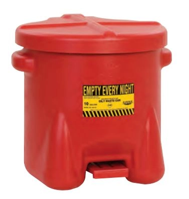 ZeeLineZE31010 Gallon Oily Waste Can FM Approved- Red Plastic