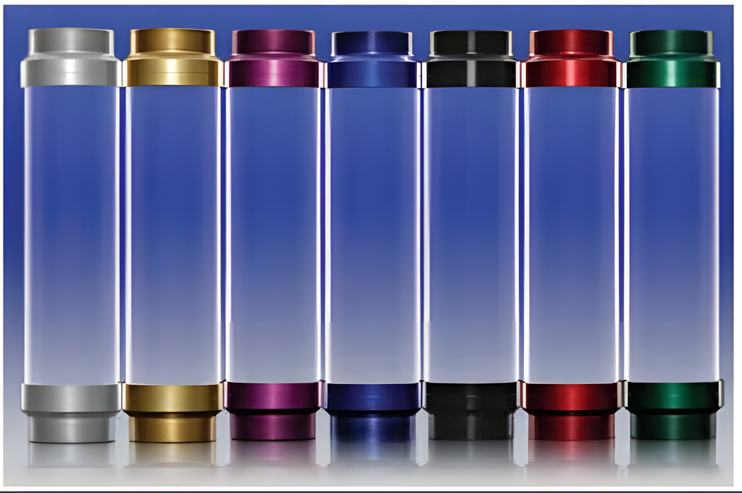 ZeeLineZENS-CTYClear Tube with Gold Aluminum Ring On Each End