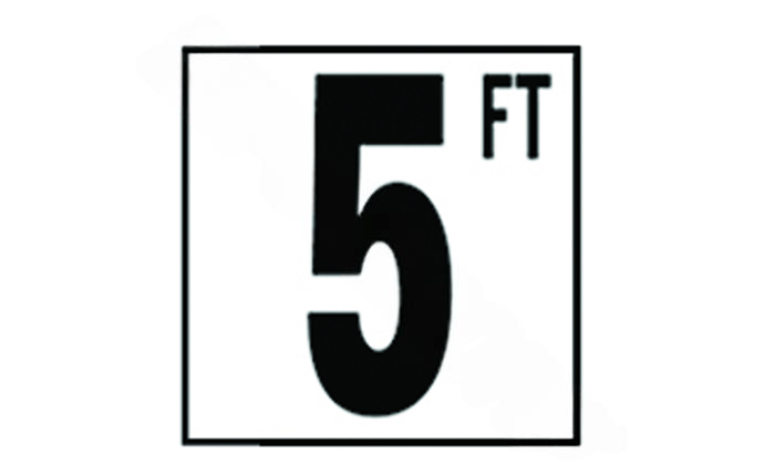 NPT 5″ Non-Skid 5′ Depth Marker DM52-2050