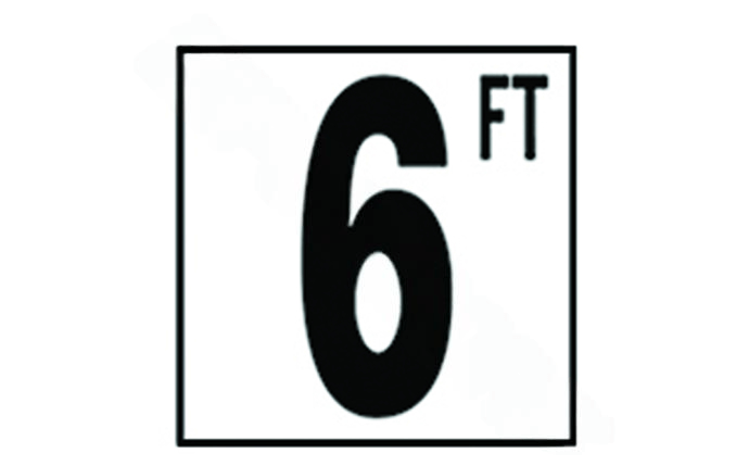 NPT 5″ Non-Skid 6′ Depth Marker DM52-2060