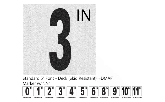 NPT 5″ Non-Skid 6 IN AB FP Depth Marker 5DMAF6IN