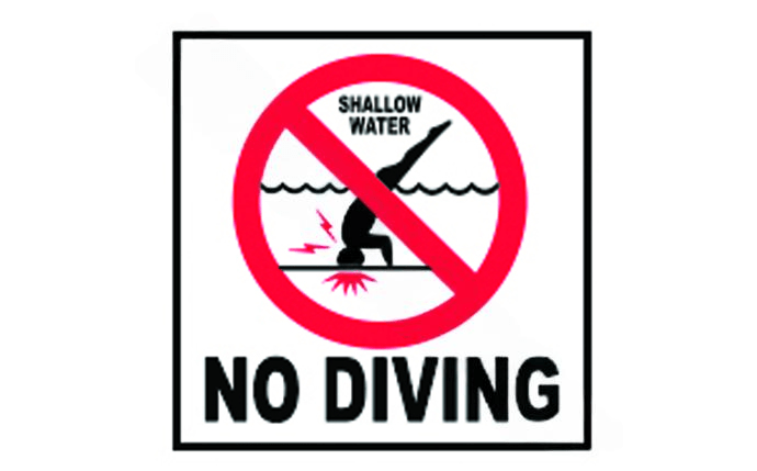 NPT Non-Skid NO DIVING Depth Marker DM702-05