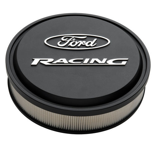 Proform 302-380 Cast Aluminum Ford Racing Black Air Cleaner Kit - 13" Diameter