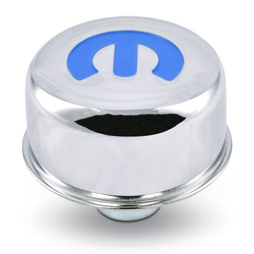 Proform 440-616 MOPAR Chrome Finish Blue Omega "M" Push In Air Breather