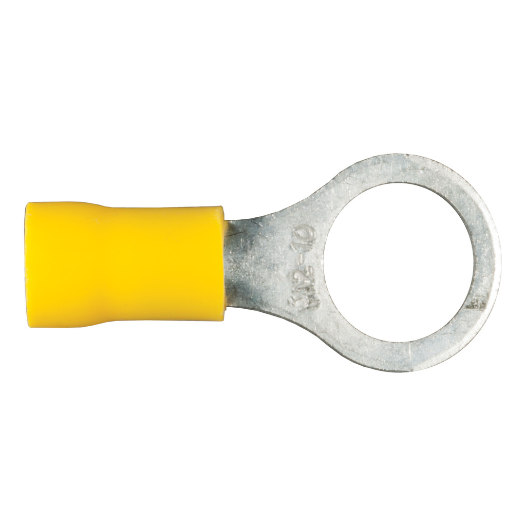 Curt Ring Terminals (12-10 Wire Gauge, 3/8" Stud Size, 100-Pack) - 59538