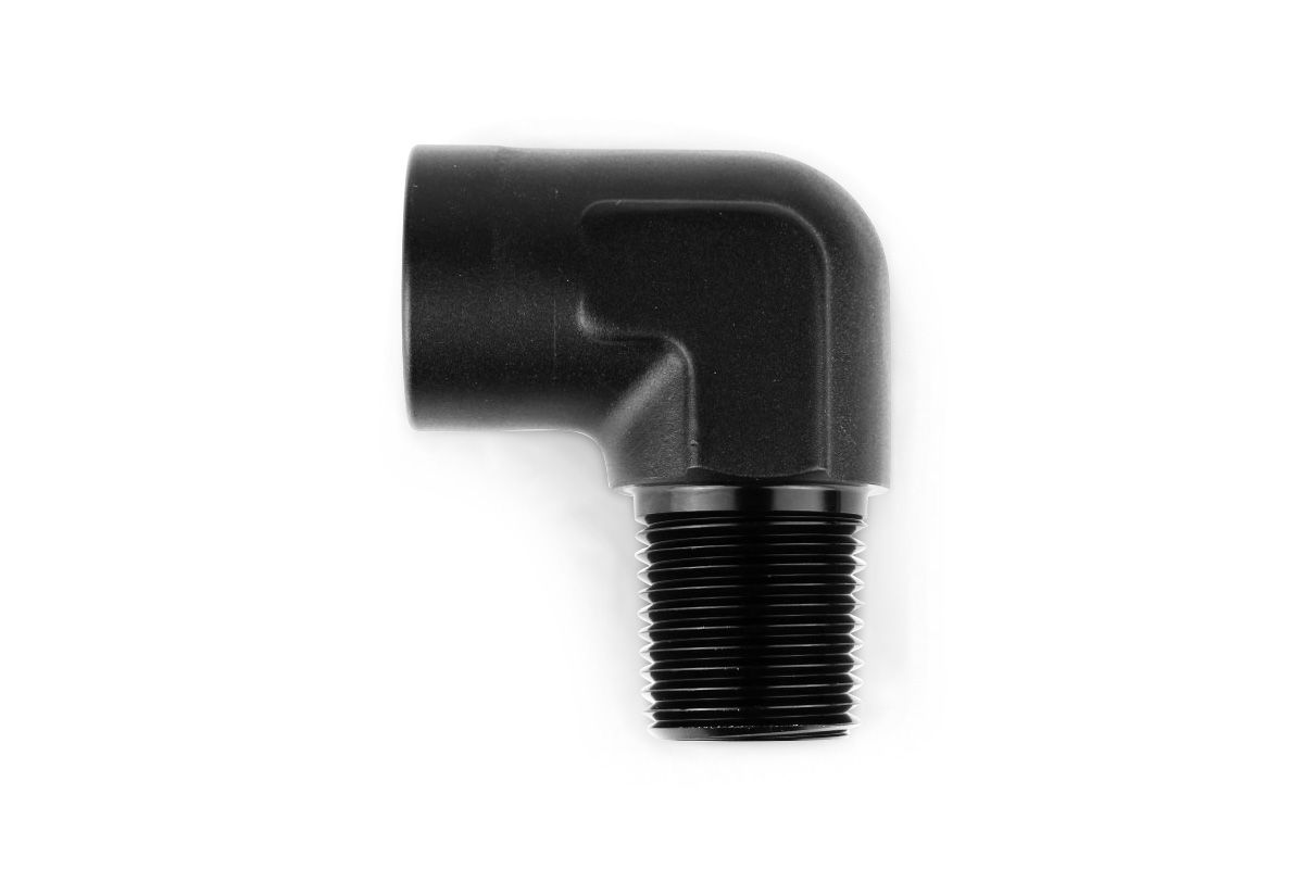 RaceFlux 90-Degree Female to Male NPT Pipe Union Fitting