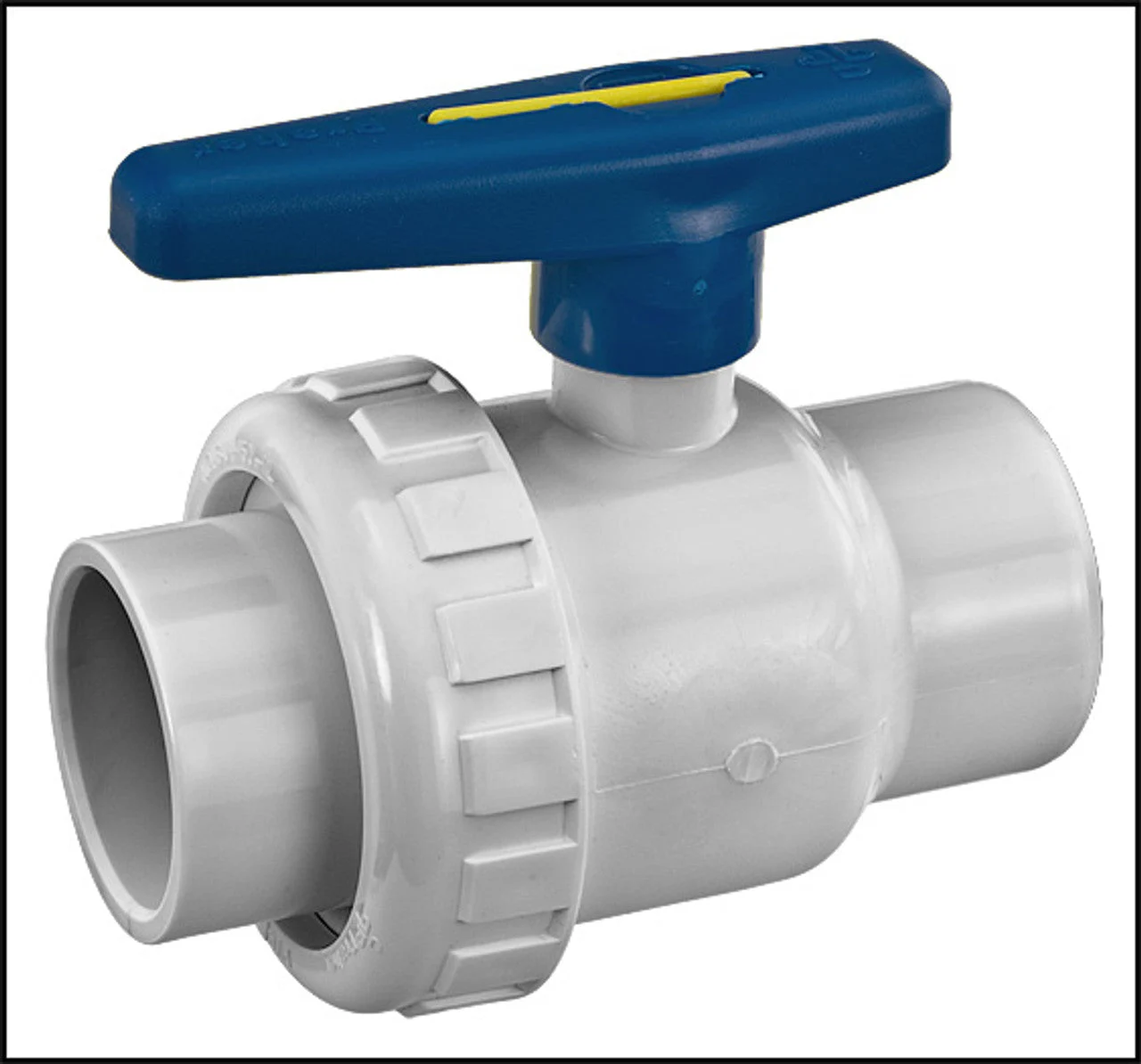 PRAHER PLASTICS 1 1/2″ SINGLE UNION BLOCKED BALL VALVE SKT/SKT