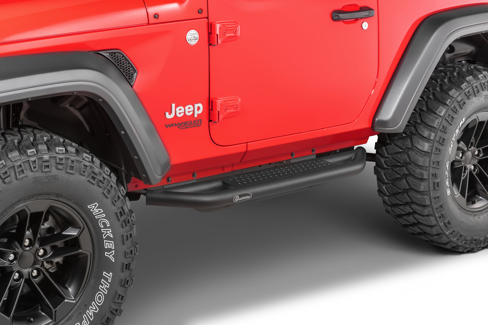 Quadratec QRC Side Armor with Step for 18-25 Jeep Wrangler JL 2-Door