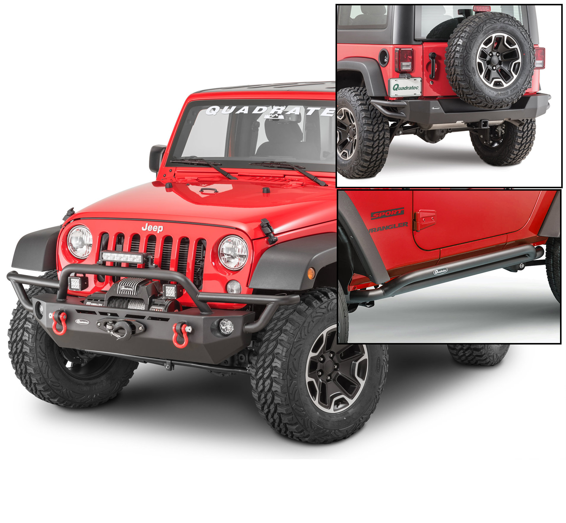 Quadratec QRC Front / Rear Bumper & Rocker Guards for 07-18 Jeep Wrangler JK 2-Door
