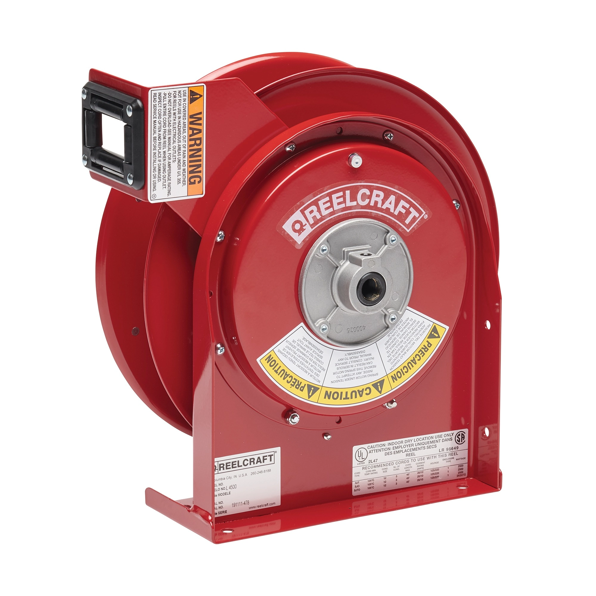 ReelcraftL 4500Spring Rewind Cord Reel