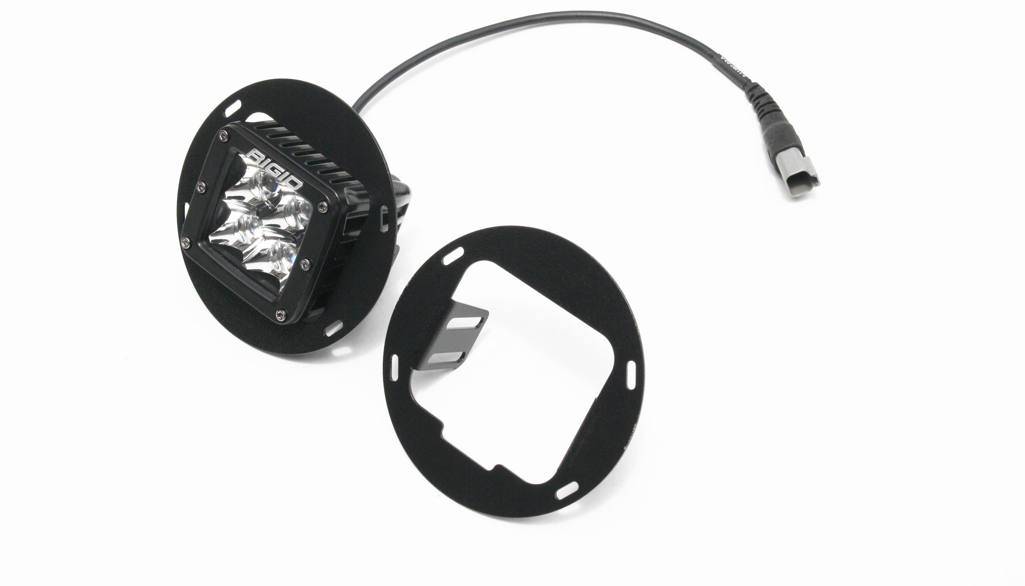Rock Hard 4X4 RH-6063 Square LED Fog Light Adapters for 18-26 Jeep Wrangler JL