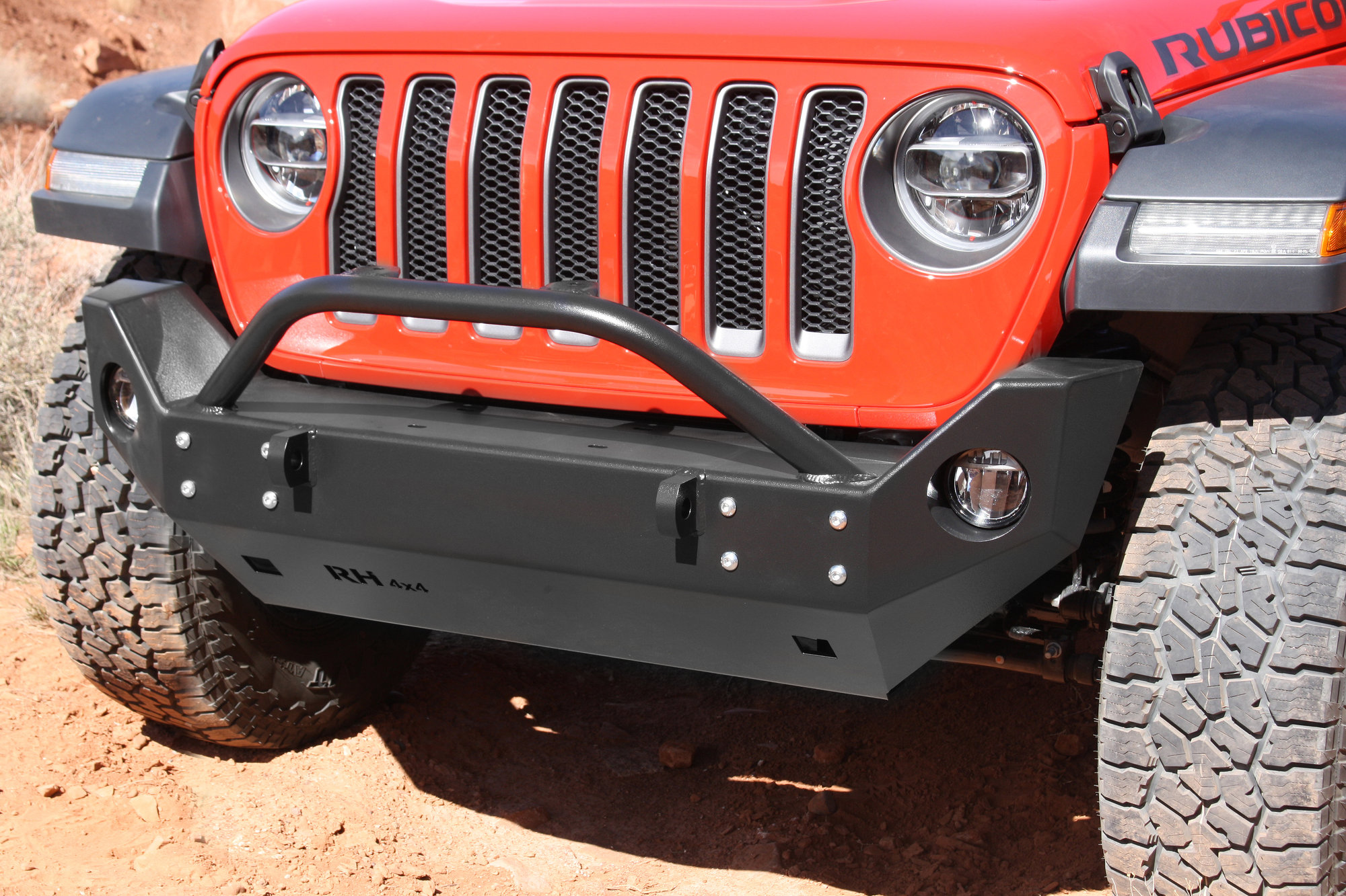 Rock Hard 4X4 Patriot Series Front Mid Width Bumper for 18-26Jeep Wrangler JL & Gladiator JT