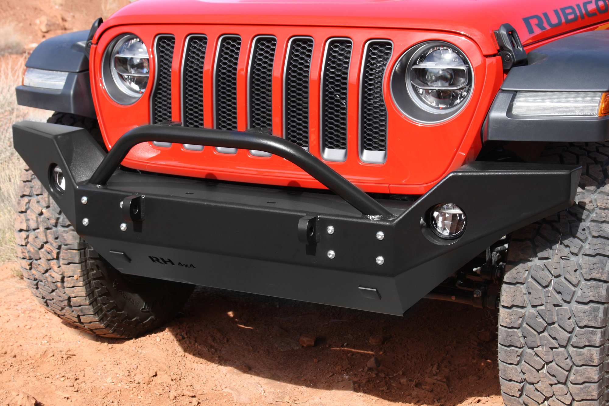 Rock Hard 4X4 Patriot Series Front Full Width Bumper for 18-26 Jeep Wrangler JL & Gladiator JT