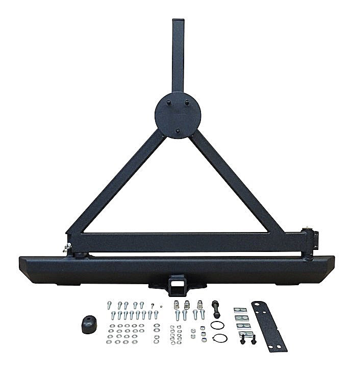Crown Automotive RT20005 Heavy Duty Bumper and Tire Carrierfor 87-06 Jeep Wrangler YJ, TJ and Unlimited