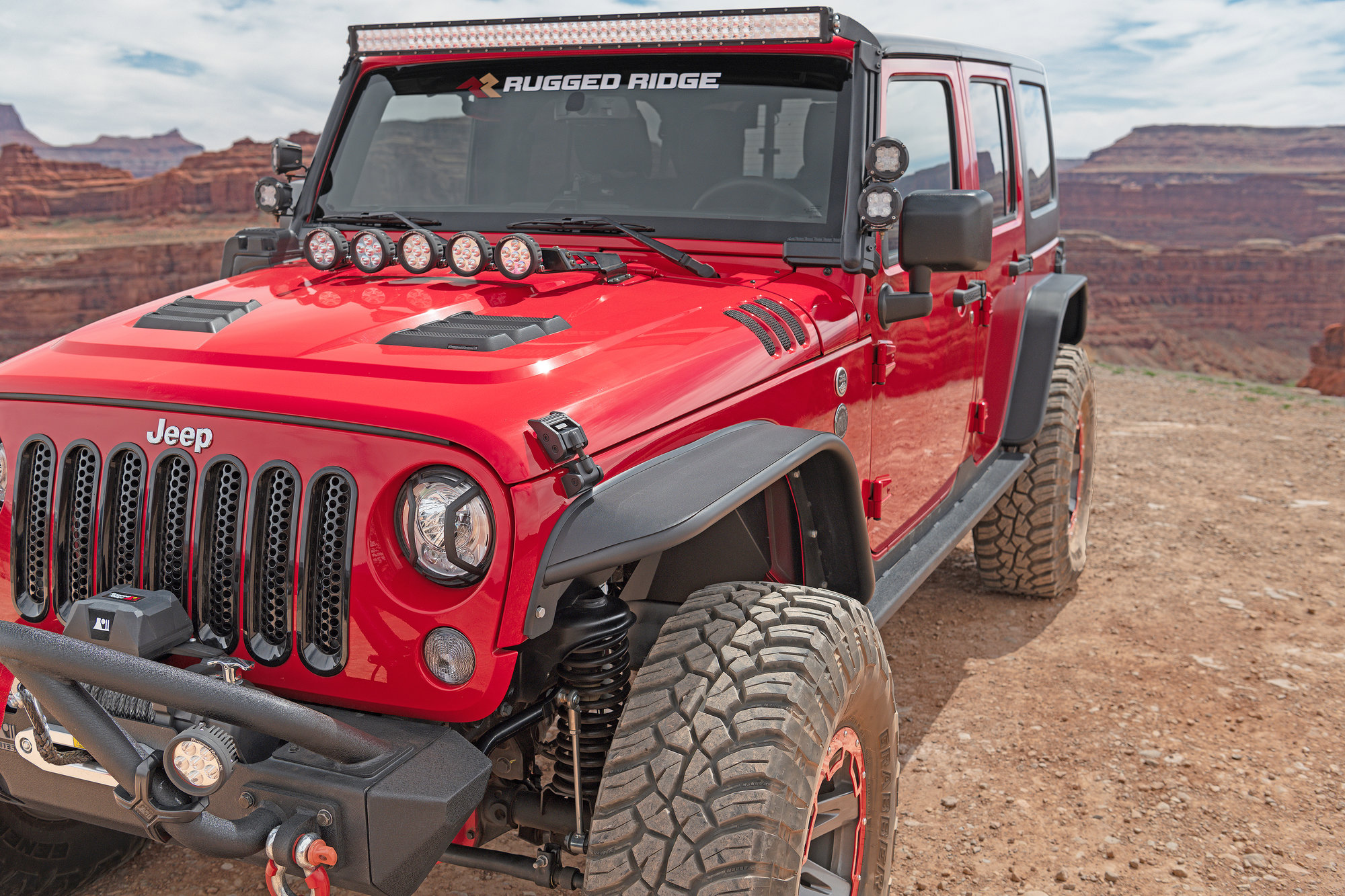 Rugged Ridge 11615.46 Front Steel Tube Fender Flares for 07-18 Jeep Wrangler JK
