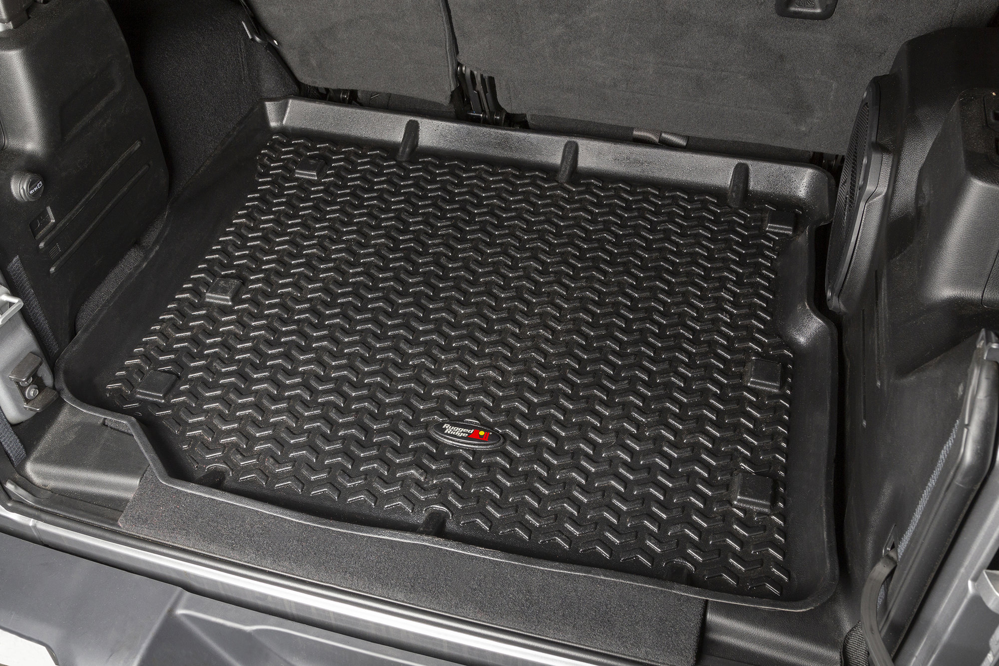 Rugged Ridge 12975.49 Rear Cargo Liner for 18-26 Jeep Wrangler JL Unlimited with Factory Rear Subwoofer