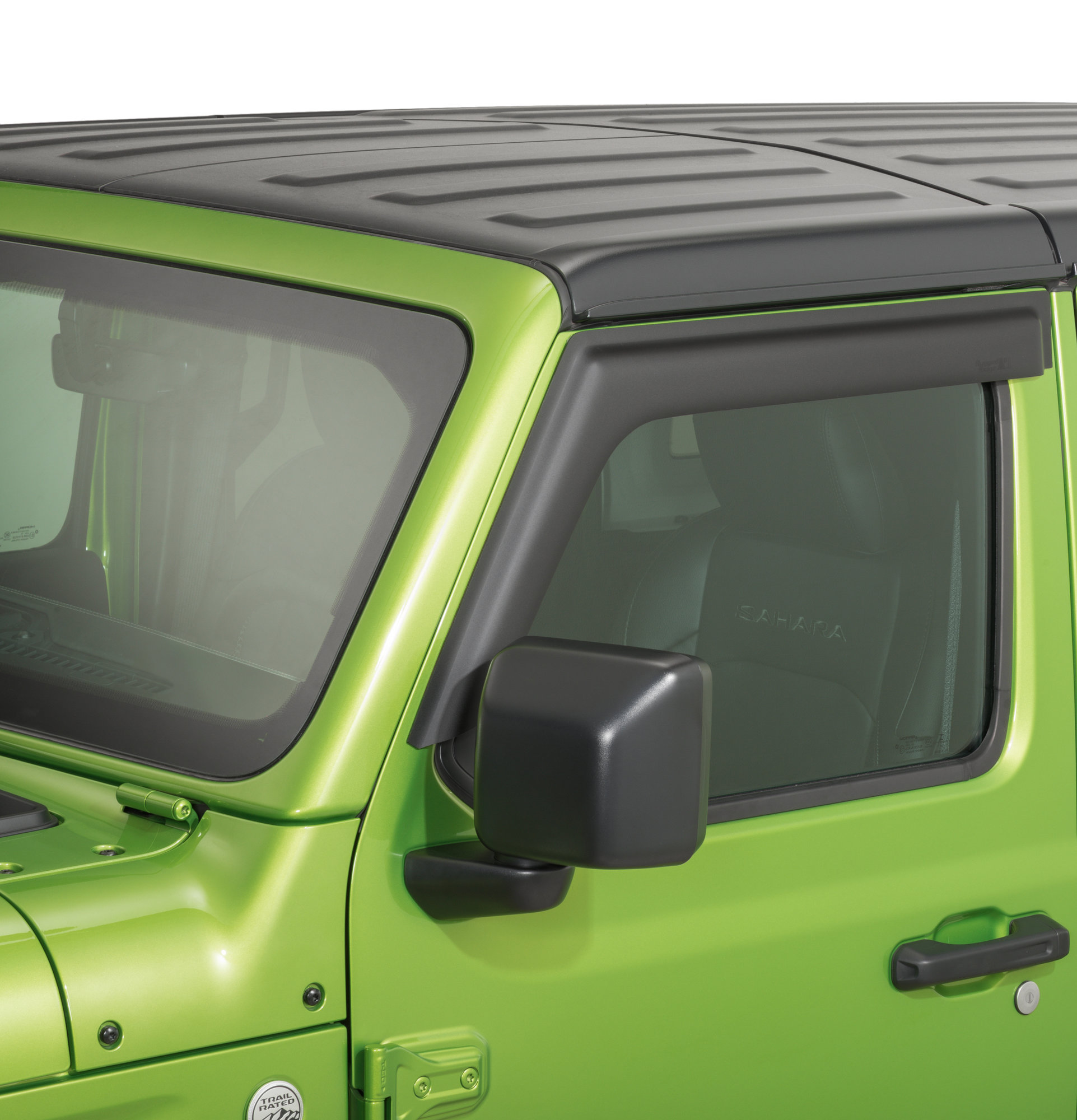 Rugged Ridge 11349.16 Front Window Visors in Matte Black for 18-26 Jeep Wrangler JL