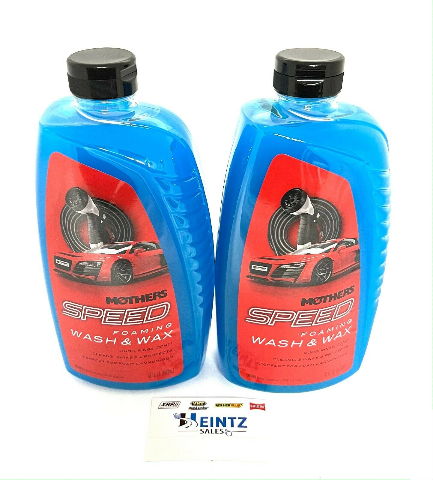 MOTHERS 15648 - Speed Foaming Wash & Wax 2 PACK - Cleans, Shines & Protects - 48 fl. oz.