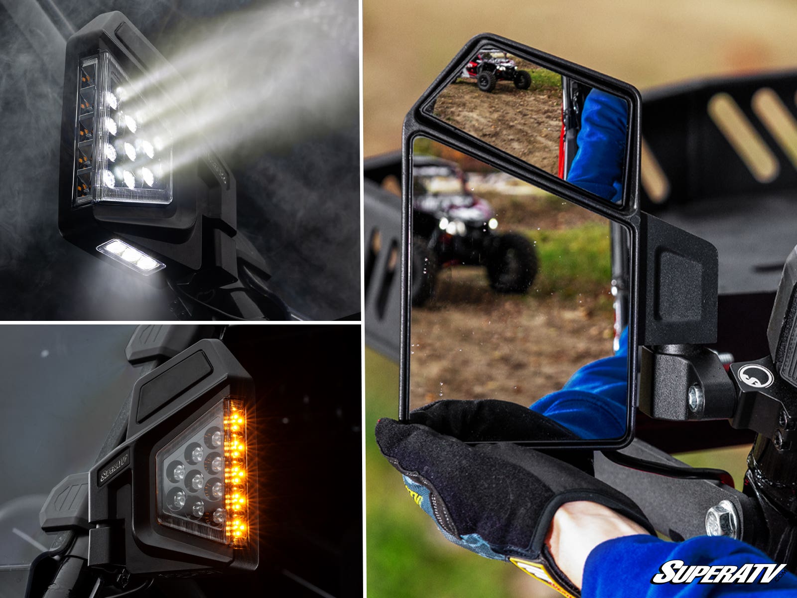 KAWASAKI DUAL SECTION LED SIDE-VIEW MIRRORS