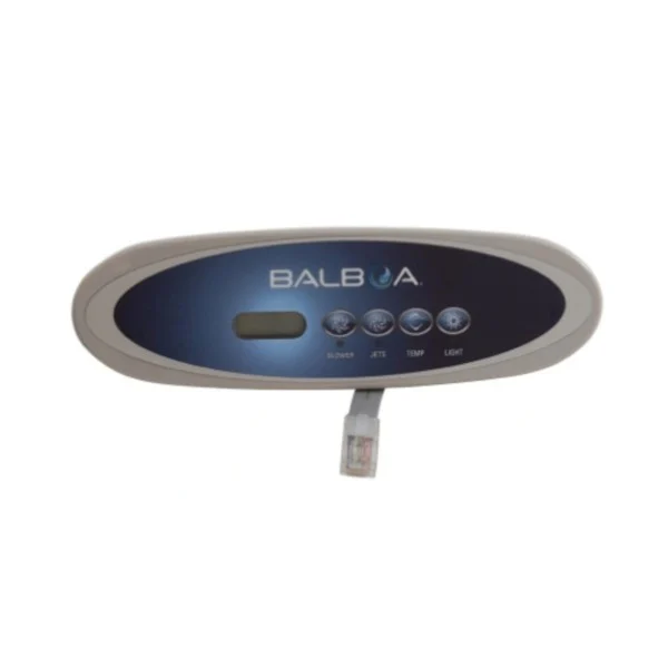 Spa Side Control, Electronic, BALBOA, MVP/VL260, 4-Button, LCD, 7’Cable, Gray Bezel BL-JETS-TEMP : 53645