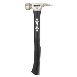 Stiletto 12 oz Titanium Smooth Face Hammer with 18 in. Hybrid Fiberglass Handle