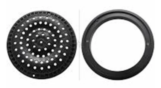 Super-Pro 8″ Round Main Drain Frame & Grate, Dark Gray – SG6402317 VCD