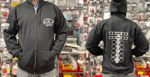 SK Speed Racing Flag Tree Logo Zip-Up Hooded Sweatshirt Mens XX-Large - Black