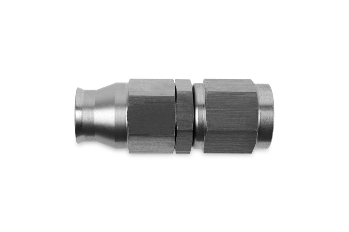 RaceFlux PTFE Straight Hose End Fitting, Stainless Steel, -6AN