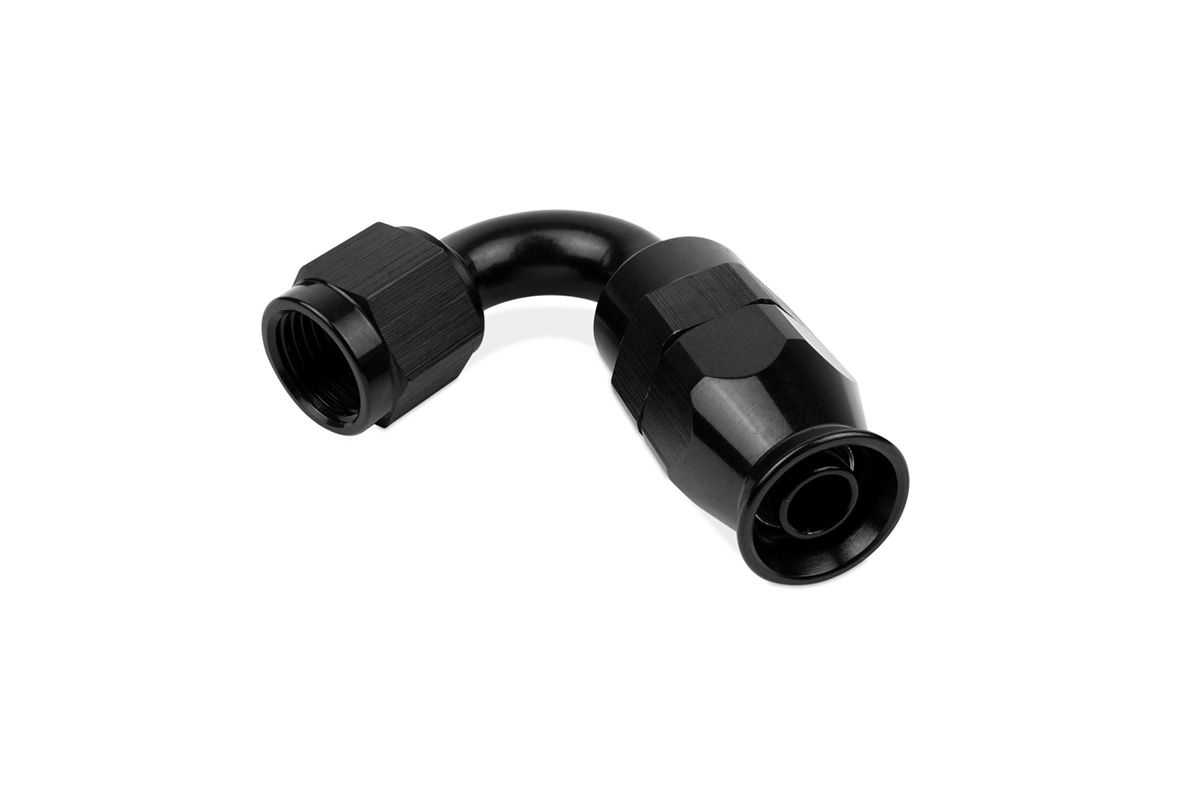 RaceFlux PTFE 120-Degree Hose End Fitting, Aluminum, -6AN
