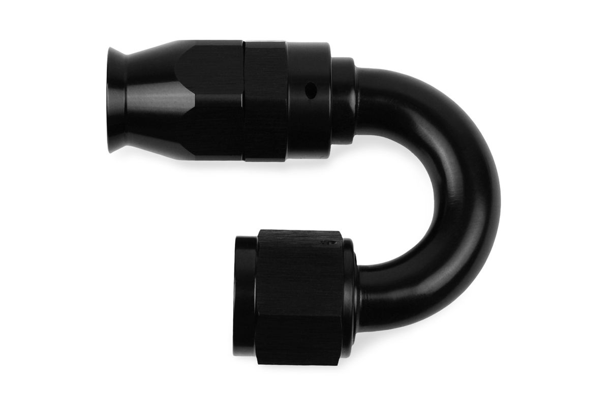 RaceFlux PTFE 180-Degree Hose End Fitting, Aluminum, -8AN