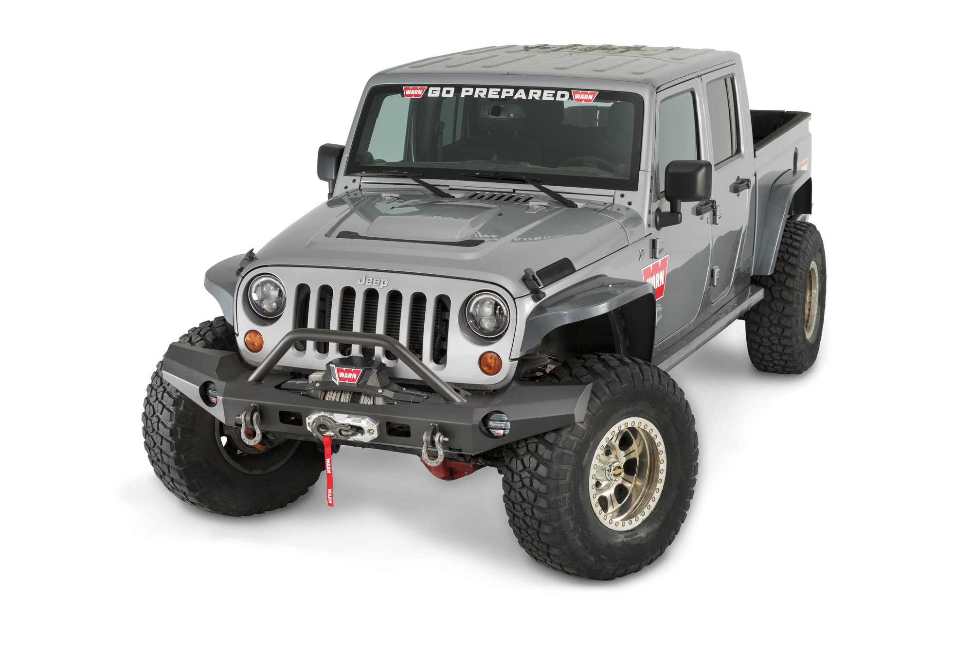 WARN 101465 Elite Series Front Bumper with Grille Guard for 07-18 Jeep Wrangler JK