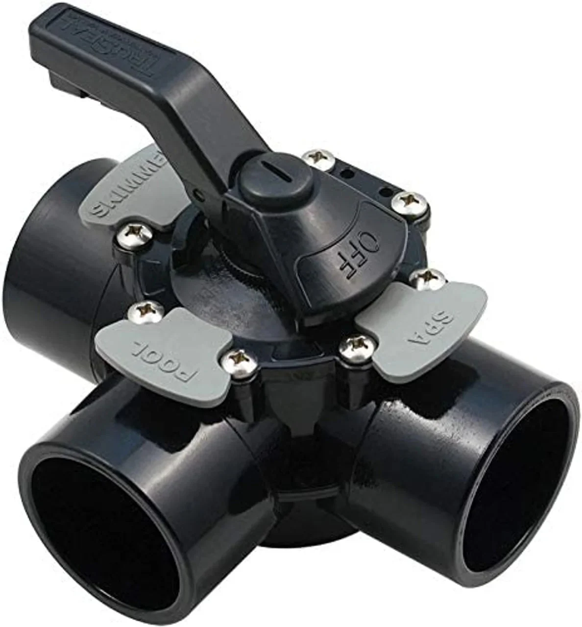 WATERWAY 2″ SOCKET x 2-1/2″ SPIGOT TRUSEAL 3-WAY CPVC DIVERTER VALVE