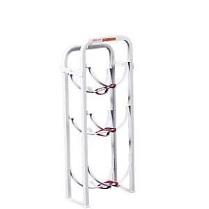Weather Guard9863-3-01Refrigerant Tank Rack - 2 x 30 lbs. - 1 x 50 lbs. - 40 in. x 8 in. x 8 in.